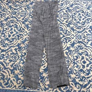 Cynthia Rowley grey black small stipes sleeveless tube lightweight jumpsuit L